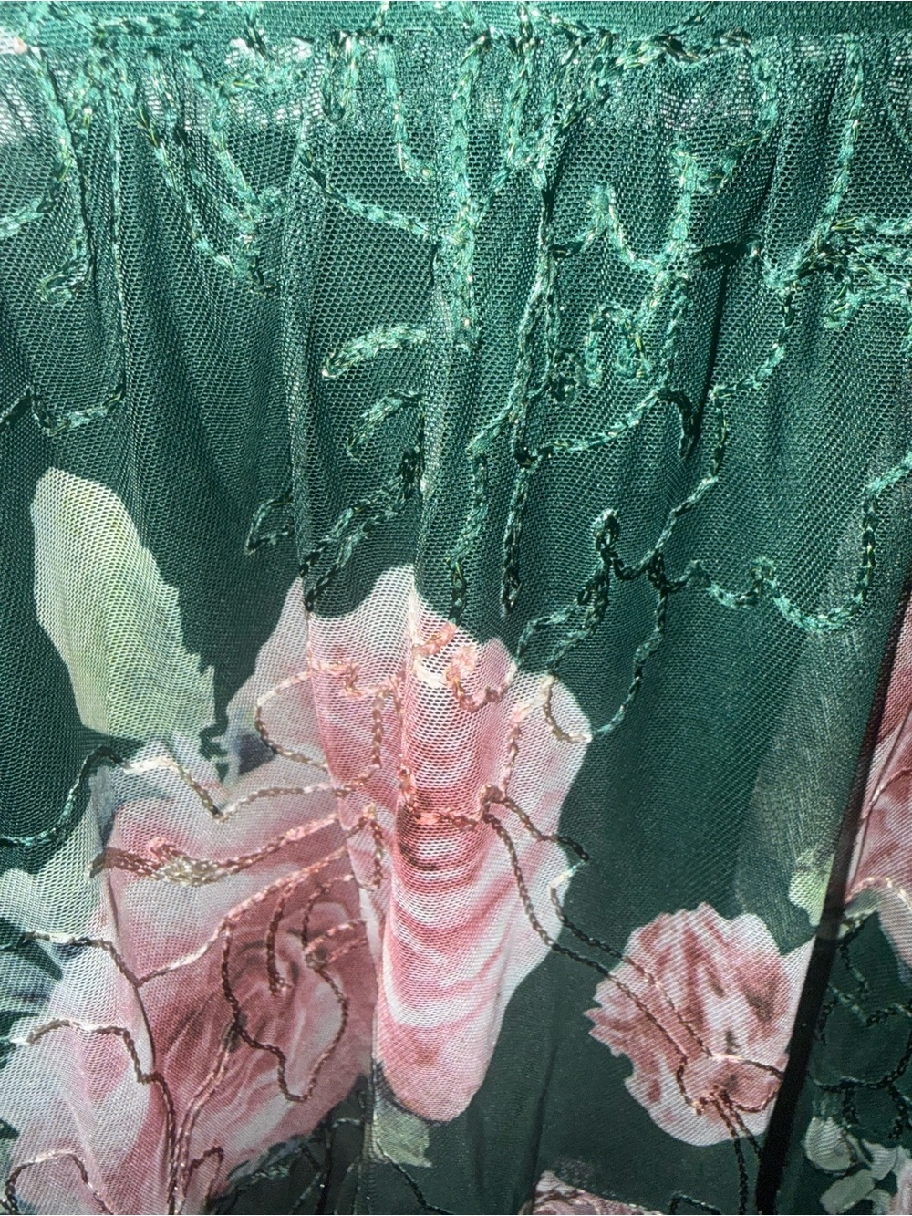 Baltic Born Annabeth Midi Dress – Dark Green + Pink Floral – Size Large NWT - Picture 6 of 11